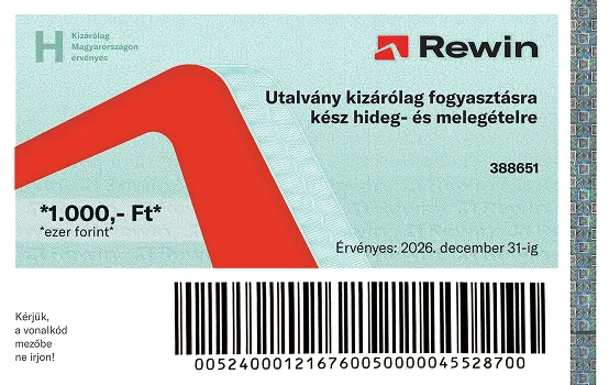 Rewin Utalvány kizárólag fogyasztásra kész hideg- és melegételre